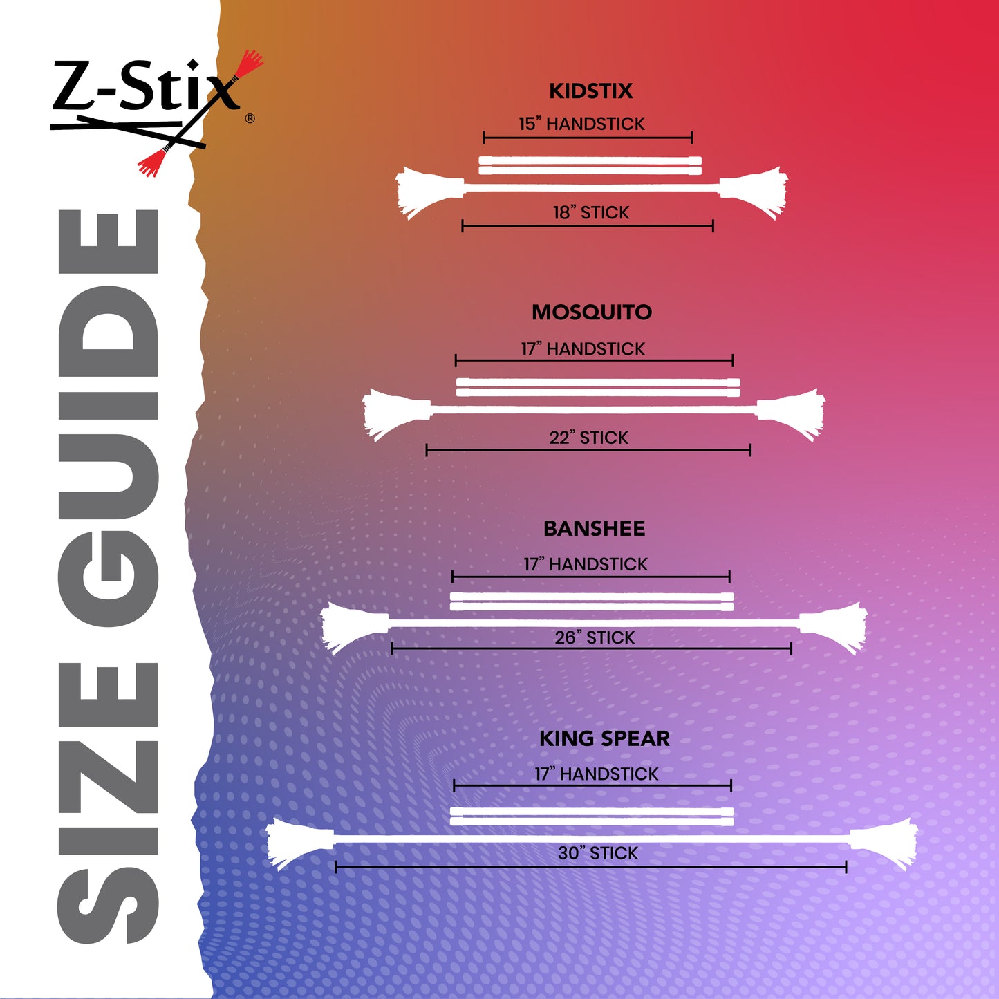 Z-Stix Hand Made Professional Flower Sticks-Devil Sticks- Camouflage Series