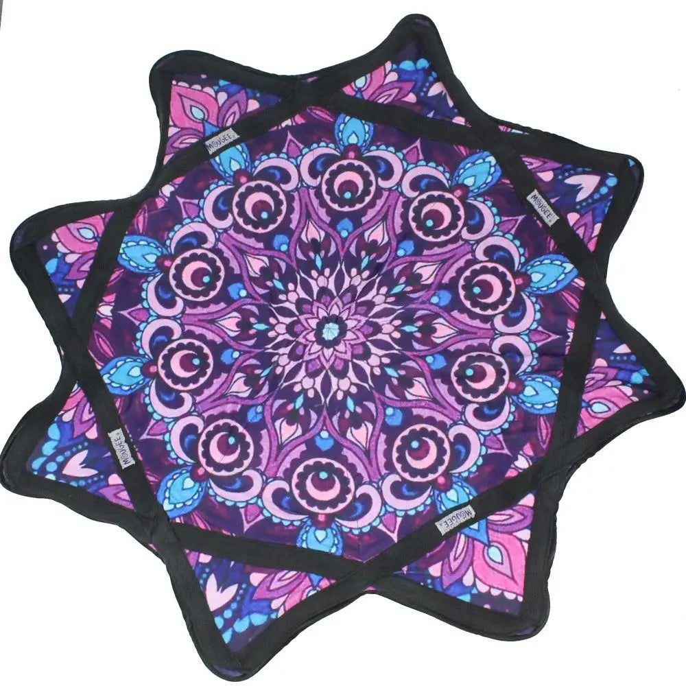B GRADE - Mougee Classic Flow Star - 27’’ Diameter - Slightly Irregular - Flower Power-Purple/Blue - Juggling