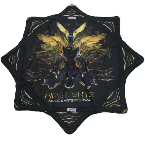 B GRADE - Mougee Classic Flow Star - 27’’ Diameter - Slightly Irregular - Firelights - Glass Crane - Juggling