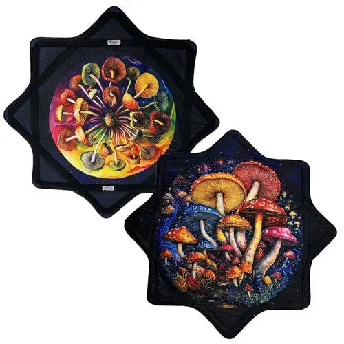 B GRADE - Mougee Classic Flow Star - 27’’ Diameter - Slightly Irregular - Fungal Jungle - Two Sided - Juggling
