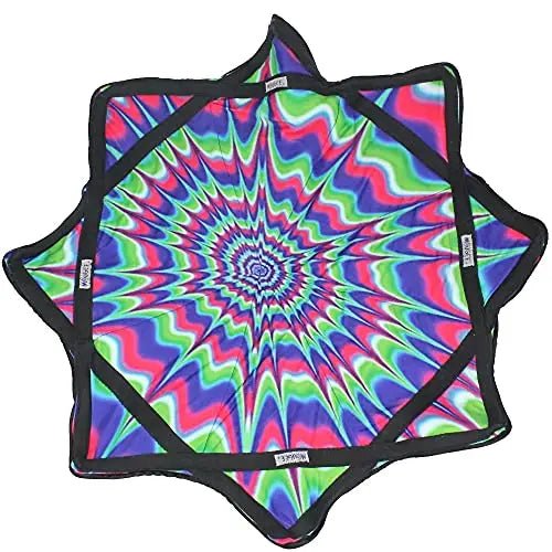 B GRADE - Mougee Classic Flow Star - 27’’ Diameter - Slightly Irregular - Jack Flash - Green/Purple/Pink - Juggling