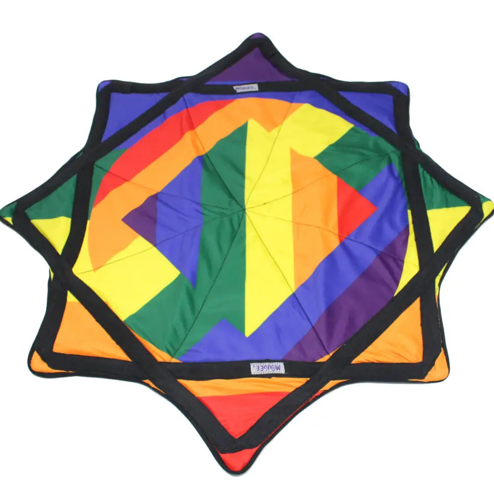B GRADE - Mougee Classic Flow Star - 27’’ Diameter - Slightly Irregular - Rainbow Stripe - Juggling