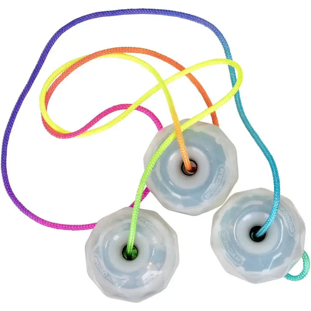 Duncan Nova Flow Light Up - Attached Juggling Skill Toy with Storage Case - Neon Yellow Atomic Blue - Toys