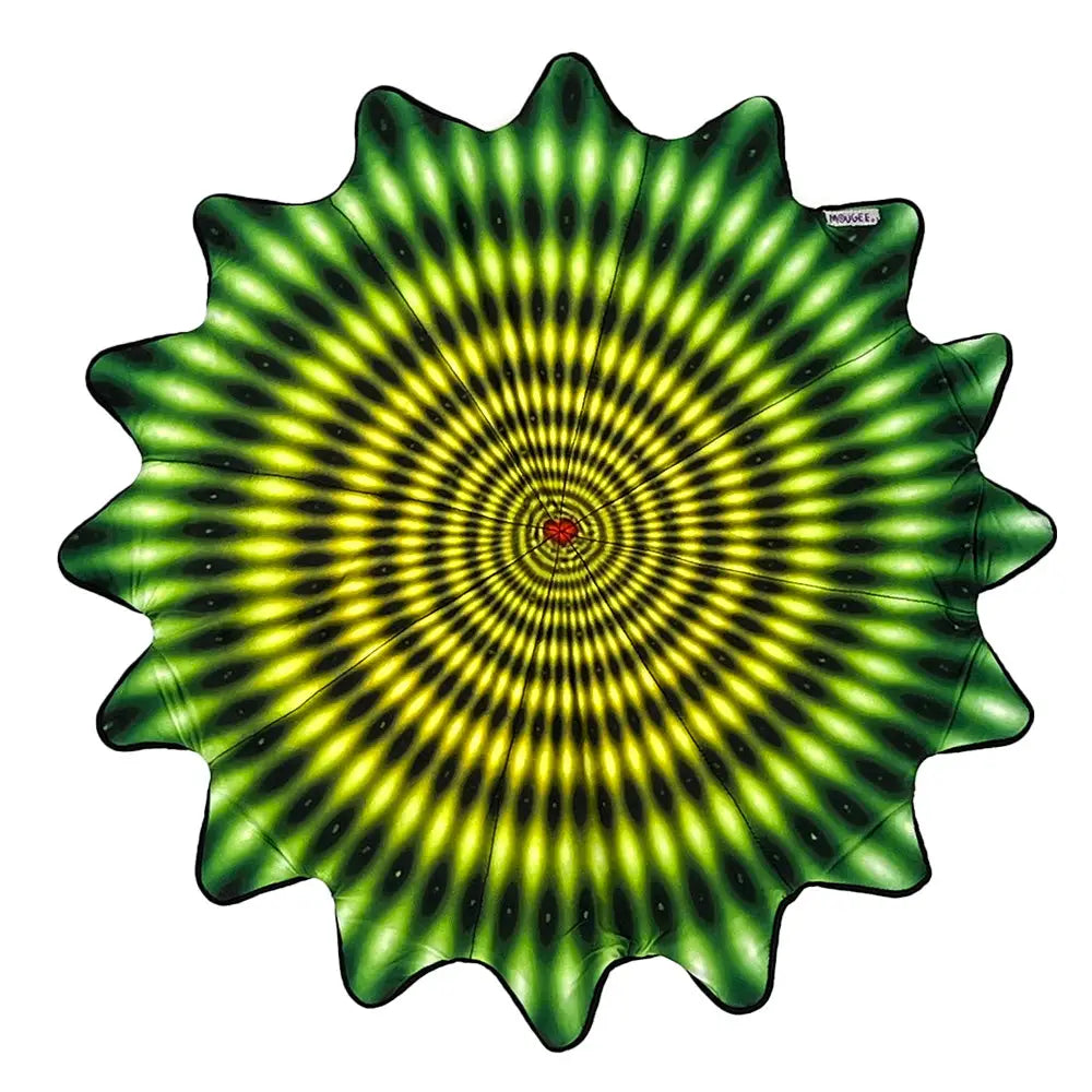 Mougee 16*P Flow Star - 27’’ Diameter - 16 Point - Durable and Vibrant Patterns - Psycho Lime - Toys
