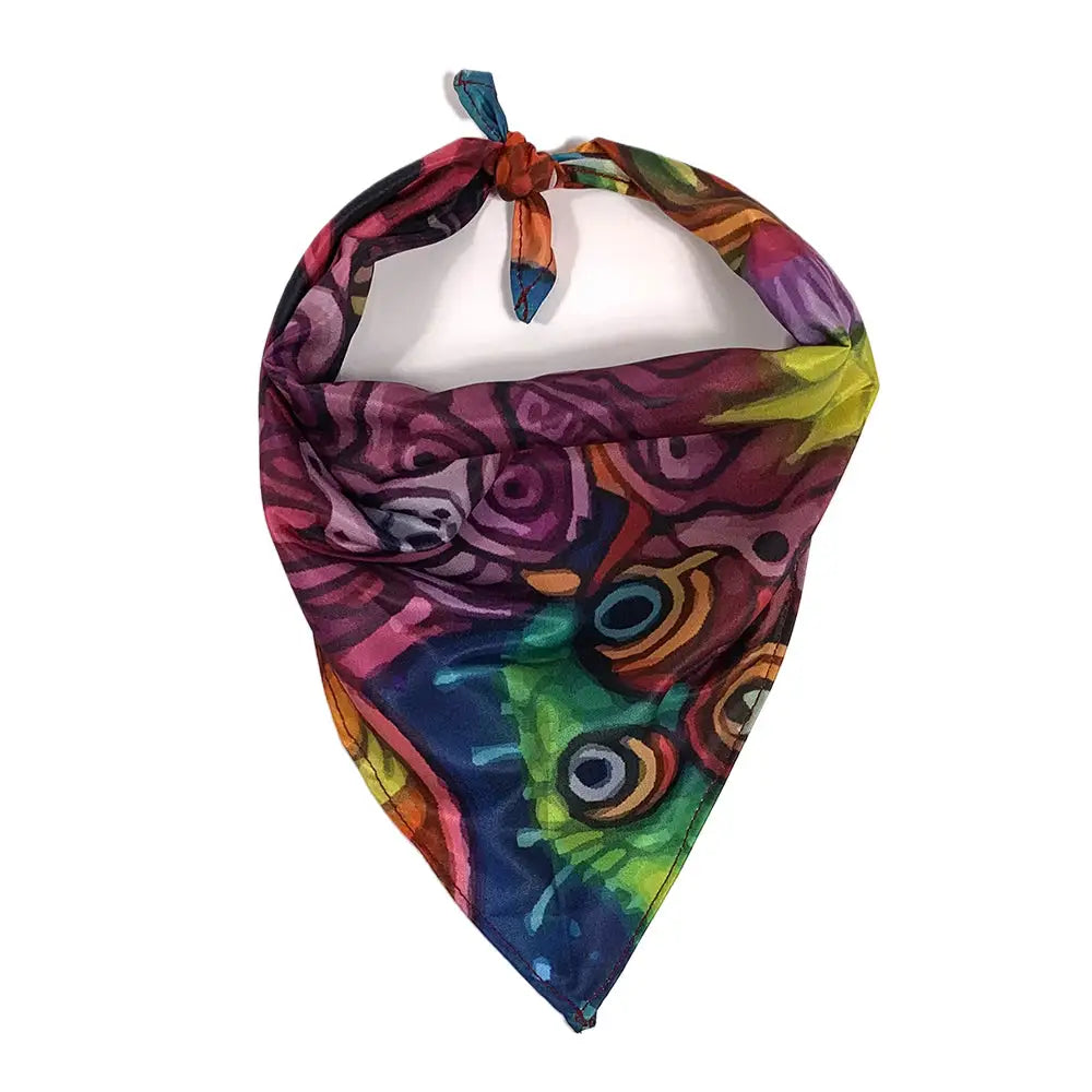 Mougee Pet Bandana - Match Your Favorite Flow Star Designs with Pet! - Extra Small / Trippy Terrain - Apparel