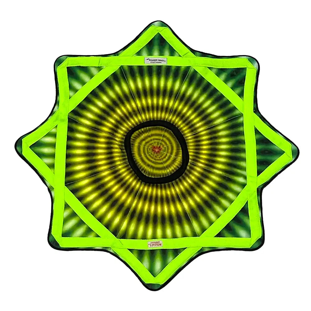 Mougee Star Midway- 24’’ Diameter -Not too big Not small - Just right - Psycho Lime with Power Ring - flow star