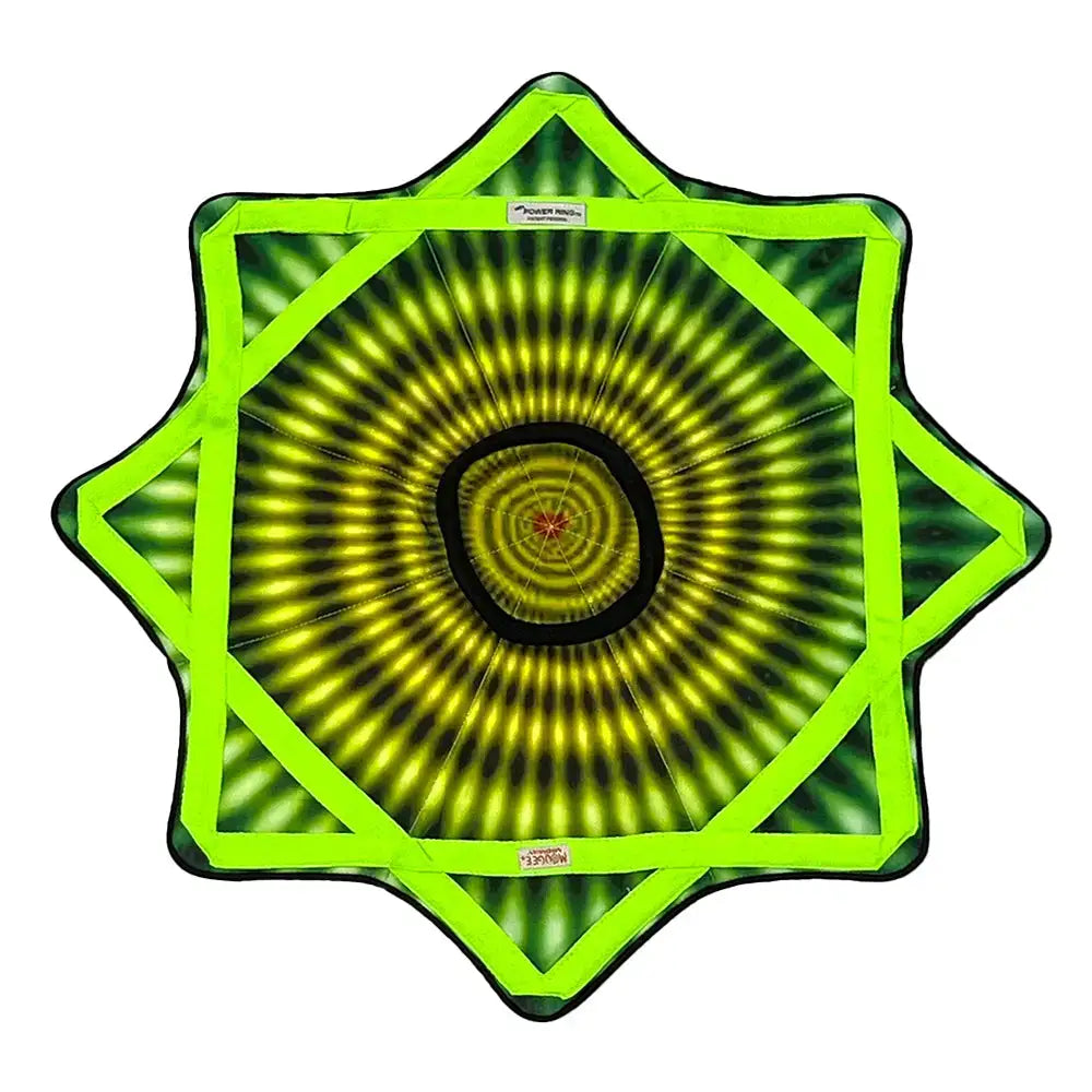 Mougee Star Midway- 24ββ Diameter -Not too big Not small - Just right - Psycho Lime with Power Ring - flow star
