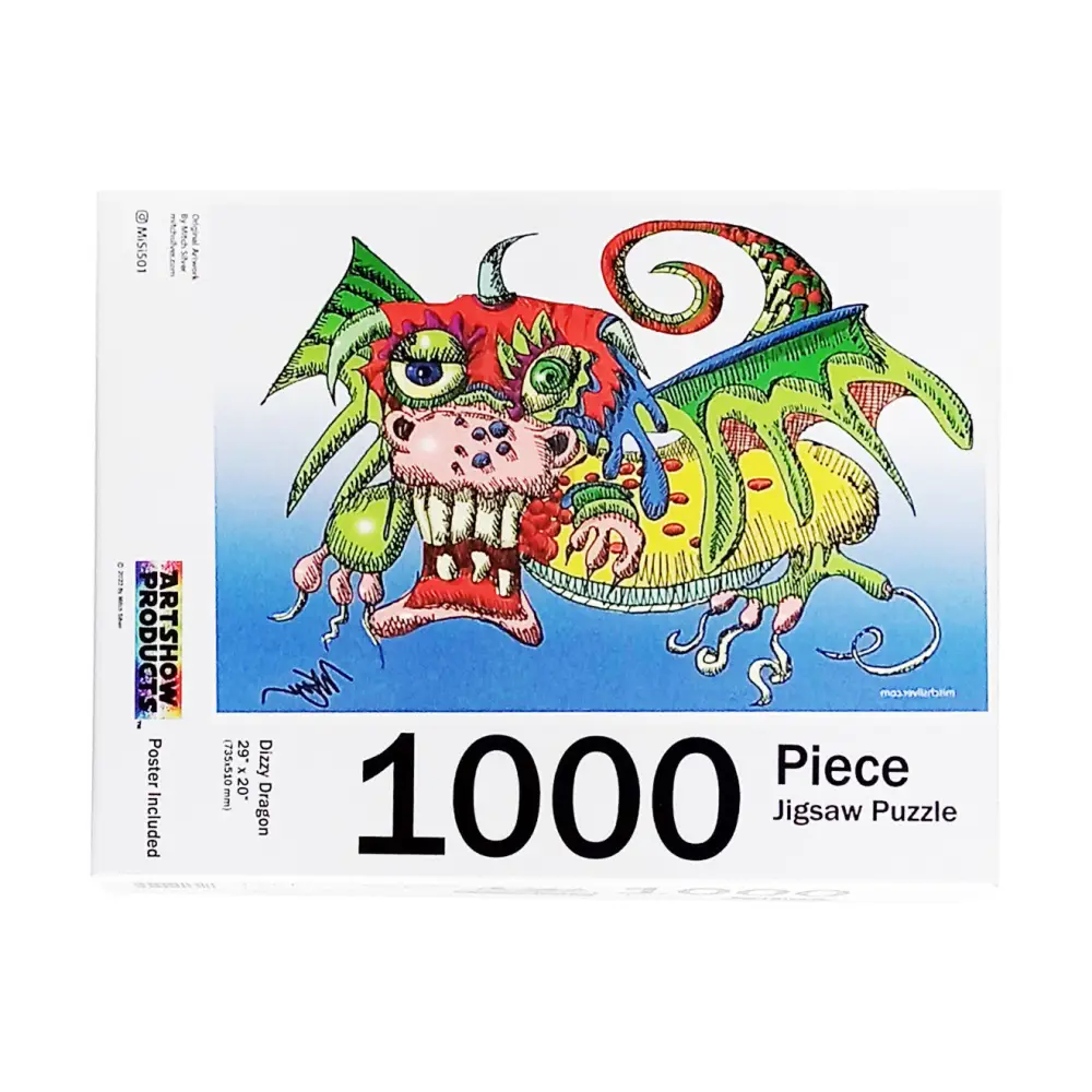 Premium 1000 Piece Jigsaw Puzzle 29’’x 20’’ Orig. Artwork by MiSi501 - Dizzy Dragon