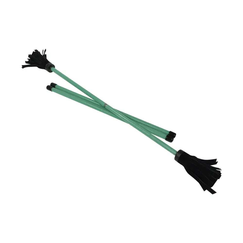 Z-Stix Hand Made Professional Flower Sticks-Devil Sticks- Solid Series - Banshee / Green - juggling sticks