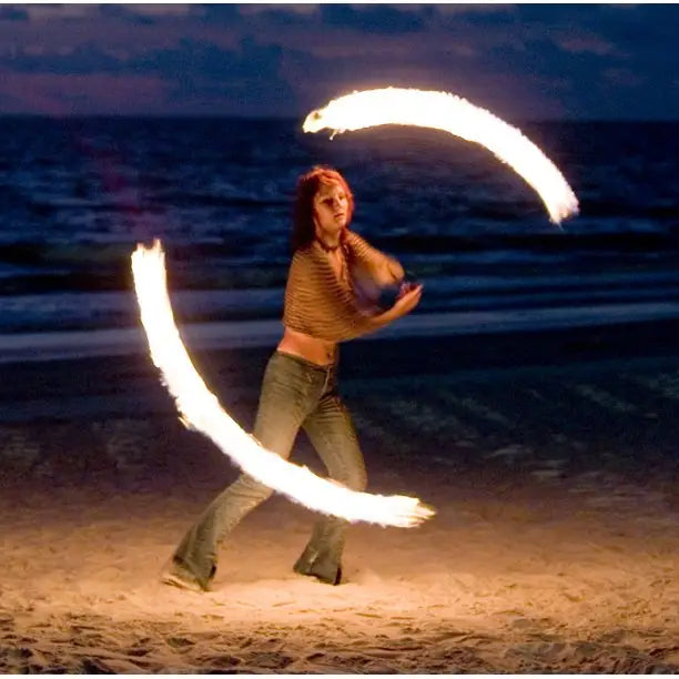 Zeekio Fire Poi Set - Cathedral Style - Outdoor Toy - NOT FOR CHILDREN - Toys
