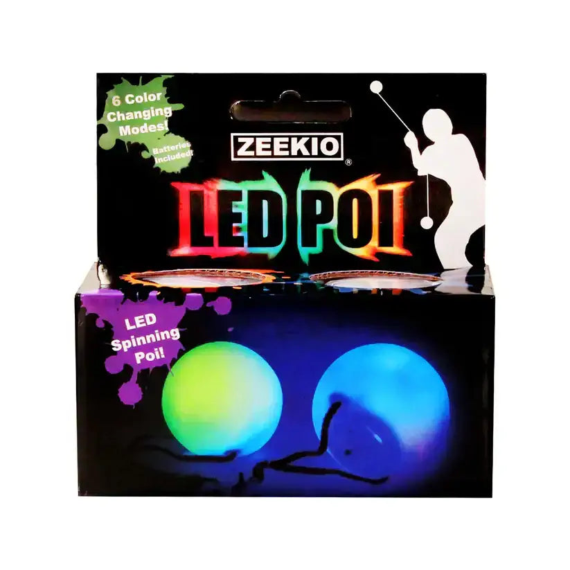 Zeekio Rechargable LED POI - Beginner to Pro - Glow Flow Toy - Poi