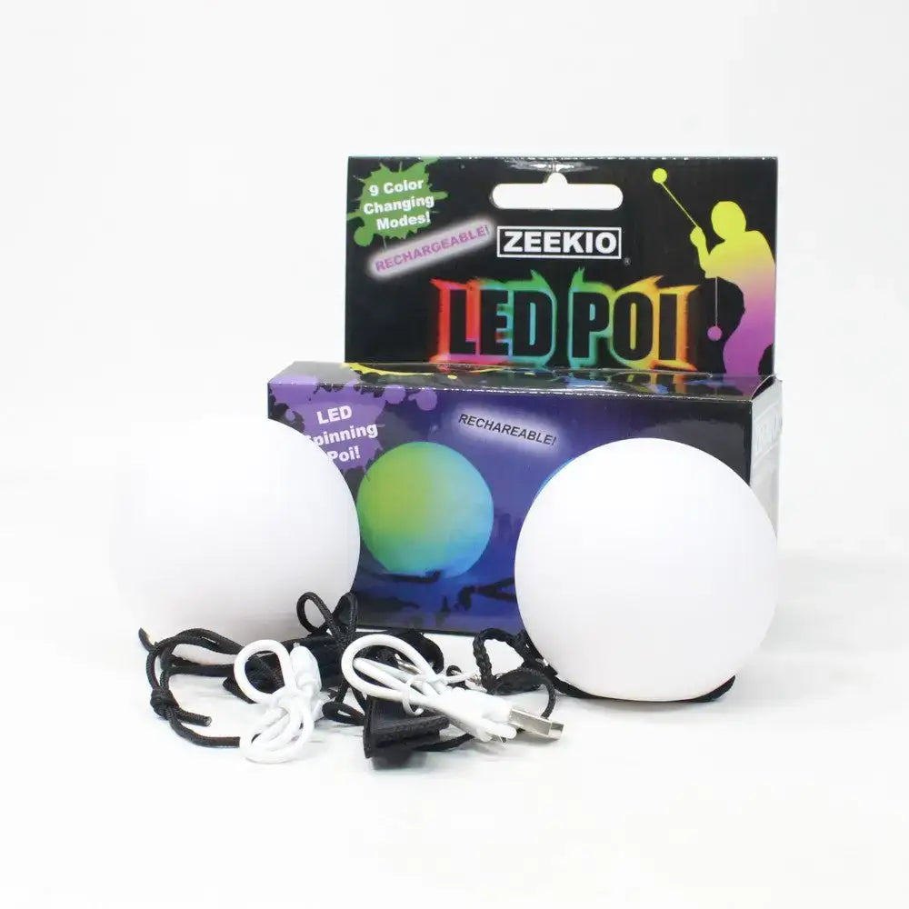 Zeekio Rechargable LED POI - Beginner to Pro - Glow Flow Toy - Poi