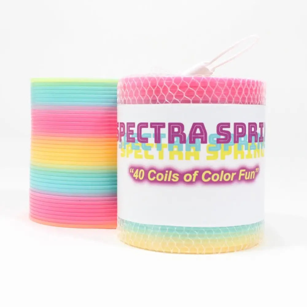 Zeekio Spectra Spring - 3.4’’ Magic - 40 Ultra Colorful Rings - Rainbow - Flow Toys
