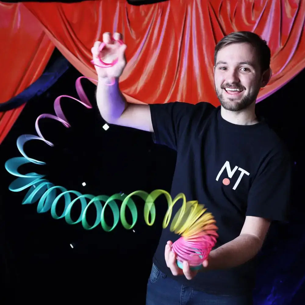 Zeekio Spectra Spring - 3.4’’ Magic - 40 Ultra Colorful Rings - Rainbow - Flow Toys