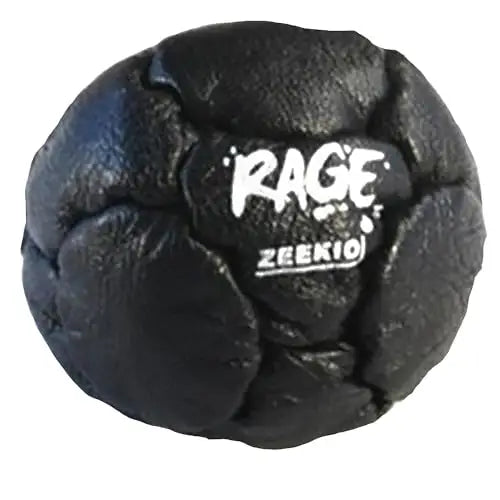 Black textured ball with ’rage’ and ’zekid’ branding.