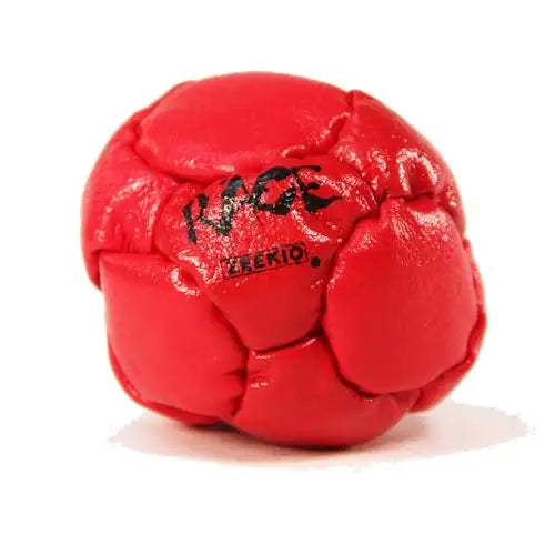 Zeekio -The Rage- 14 Panel Genuine Leather Footbag - Hacky Sack - Red - Footbags