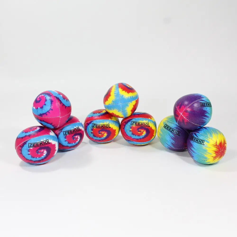 Zeekio Tie Dye Festival Juggling Ball Set - 120g - Beginner to Pro - of 3