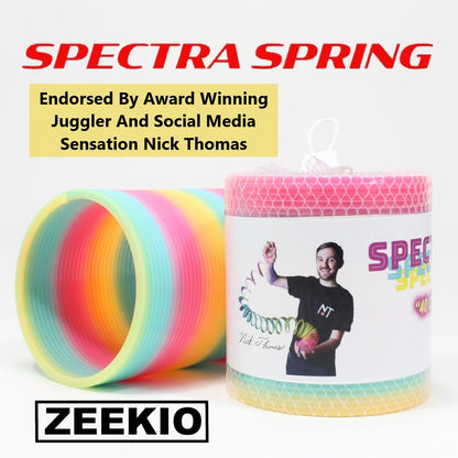 Zeekio Spectra Spring - 3.4" Magic Spring - 40 Ultra Colorful Rings