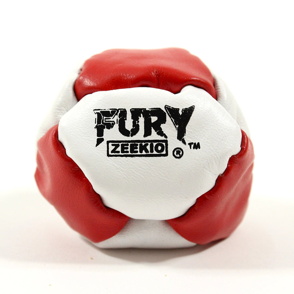 Zeekio The Fury 8 Panel Footbag - Hand Stitched Genuine Leather - Sand Filled Foot Bag