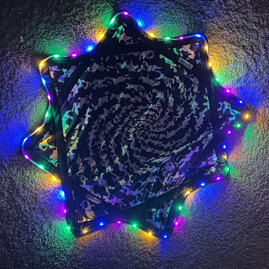 Mougee Spark Flow Star - 28" Diameter - Rechargeable Multi-Colored LED Lights - 3 Modes