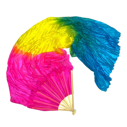 Mougee Silk Fan - For Dance, Festivals, or Just for Fun (Sold Individually)