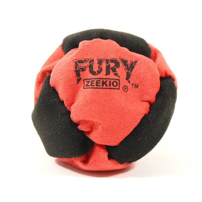 Zeekio Fury 'Metal Mouth' Footbag - Amara Suede - 8 Panel Hand Stitched - Metal Filled Hacky Sack