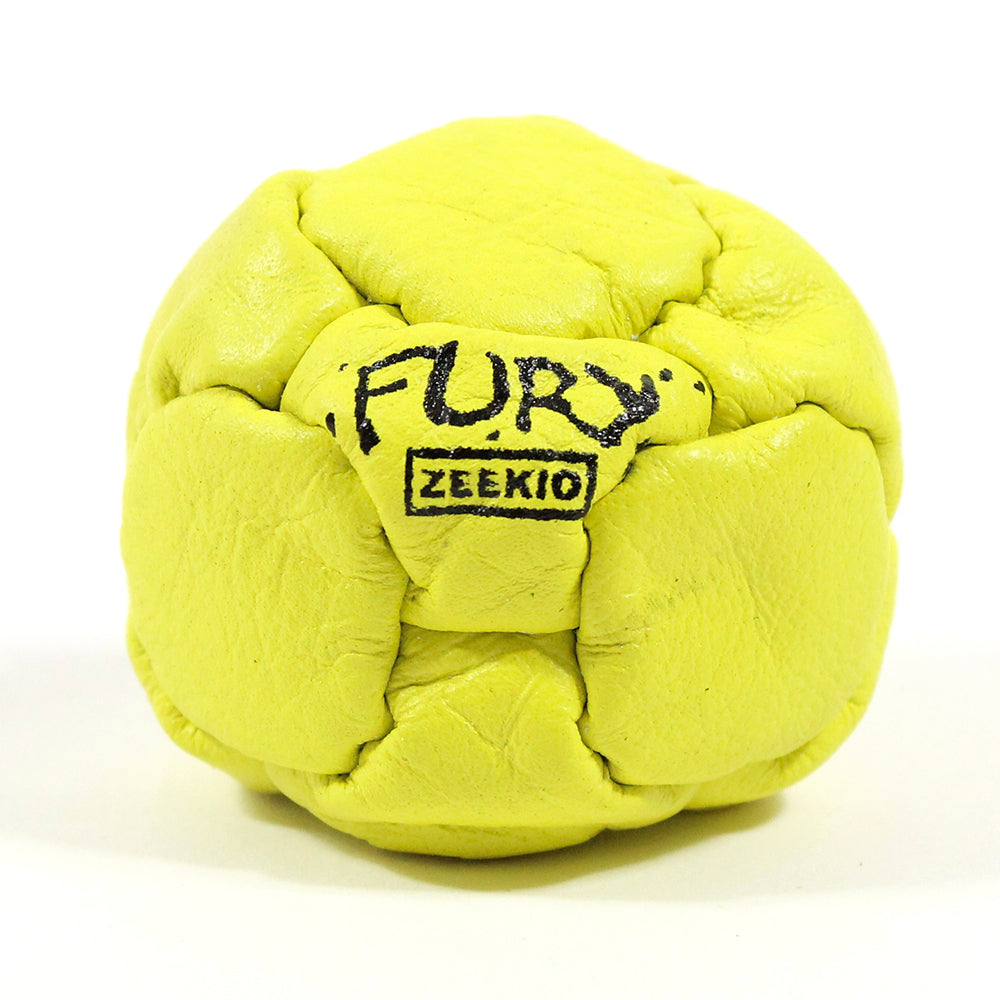 The Fury Footbag - Genuine Leather - 14 Panel Hand Stitched - Sand filled Hacky Sack