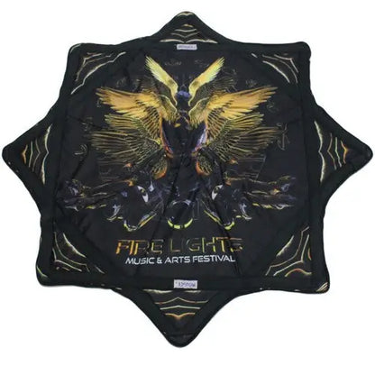 B GRADE - Mougee Classic Flow Star - 27’’ Diameter - Slightly Irregular - Firelights - Glass Crane - Juggling