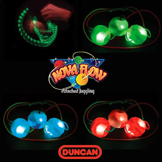 Duncan Nova Flow Light Up - Attached Juggling Skill Toy with Storage Case - Toys