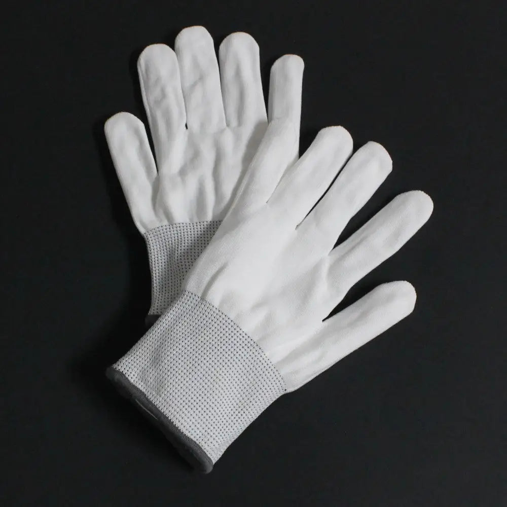 LED Full Finger Light Up Glove - Multi Function Light Effects - 1 Pair - White - Apparel