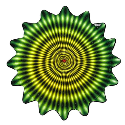 Mougee 16*P Flow Star - 27’’ Diameter - 16 Point - Durable and Vibrant Patterns - Psycho Lime - Toys