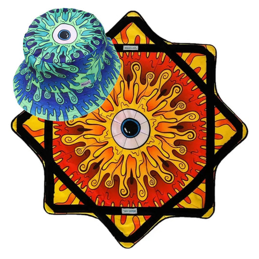 Mougee 1st Art Contest Winners - Flow Stars and Bucket Hats - Subby Combo Flow Star and Bucket Hat -(Large/XL) - Flow