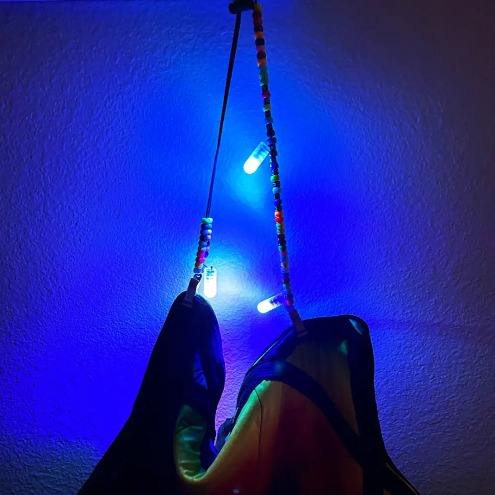 Mougee Beaded LED Clip - Carry Your Flow Star Around In Style - Adjustable Length - Toys
