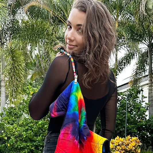 Mougee Beaded LED Clip - Carry Your Mougee Flow Star Around In Style - Adjustable Length - Flow Toys