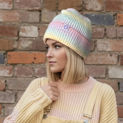 Mougee Cozy Winter Knit Caps - In Cheerful Color Combinations