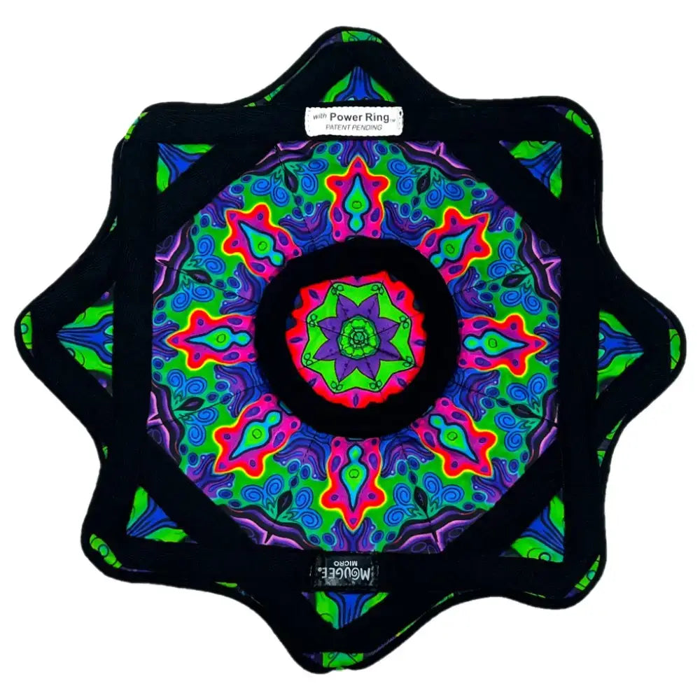 Power ring mandala design coaster set.