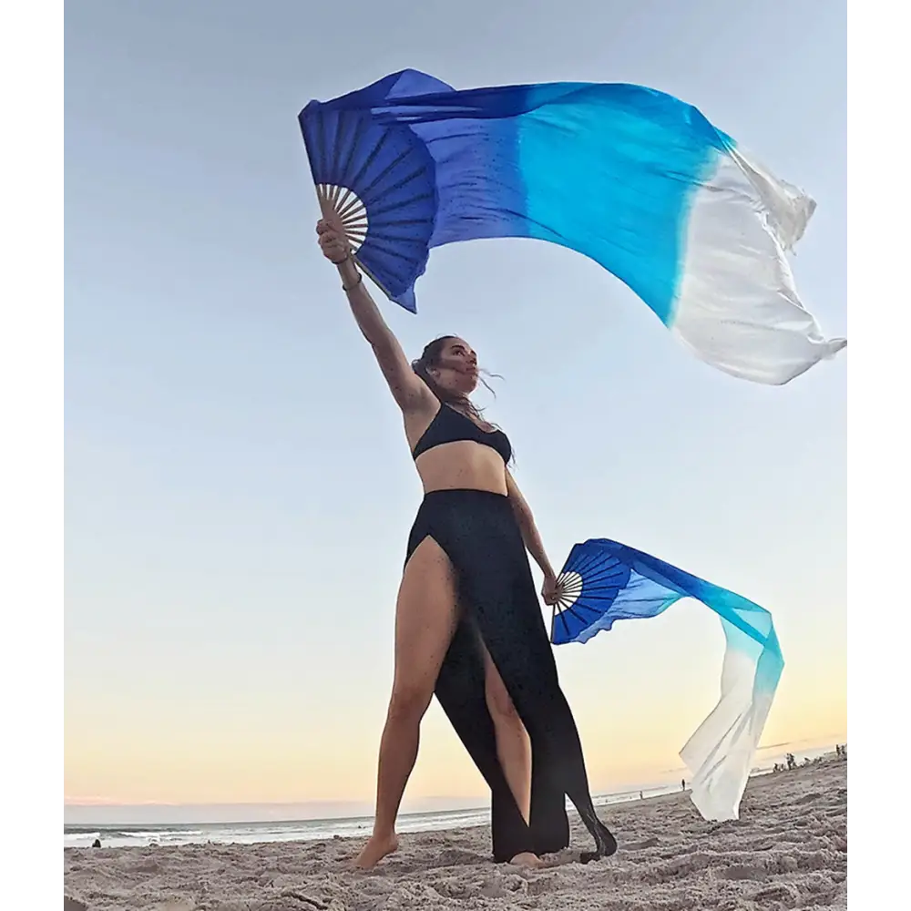 Mougee Silk Fan - For Dance Festivals or Just for Fun (Sold Individually) - Flow Toys