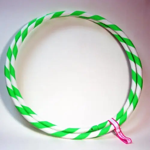 Play Perfect Hoop 20mm Hula Hoop - Collapsible - White with Green - Hoops