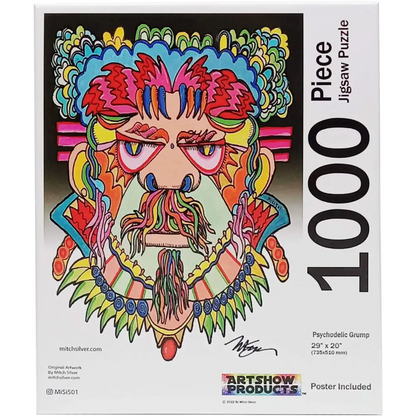 Premium 1000 Piece Jigsaw Puzzle 29’’x 20’’ Orig. Artwork by MiSi501 - Psychodelic Grump