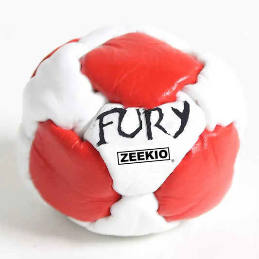The Fury Footbag - Genuine Leather - 14 Panel Hand Stitched - Sand filled Hacky Sack - Footbags