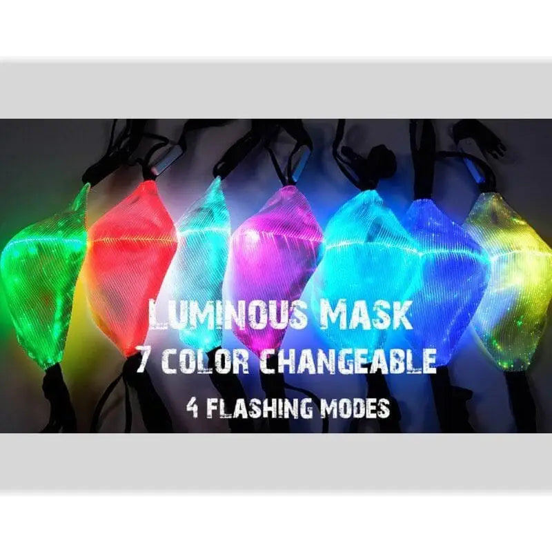 Light Up Face Mask - Perfect for Raves and Festivals