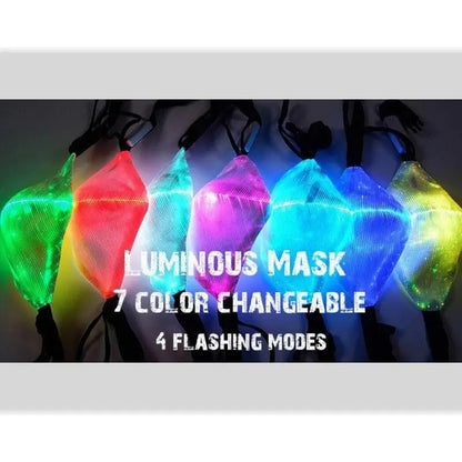 Light Up Face Mask - Perfect for Raves and Festivals