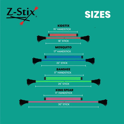 Z-Stix Hand Made Professional Flower Sticks-Devil Sticks- Neon Series - juggling sticks