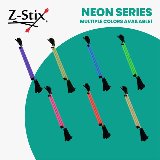 Z-Stix Hand Made Professional Flower Sticks-Devil Sticks- Neon Series - juggling sticks