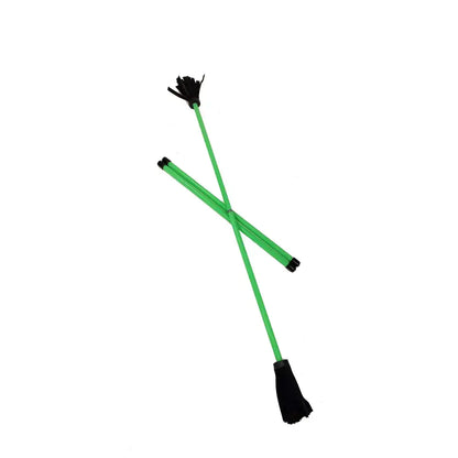 Z-Stix Hand Made Professional Flower Sticks-Devil Sticks- Neon Series - King / Green - juggling sticks