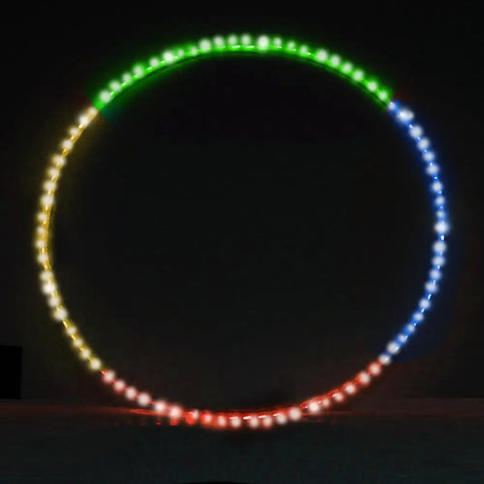 Zeekio LED 34’’ Hoop Rechargeable with Remote - Flow Toy - Ultra Bright Multi Color Light Up Collapsible - Hoops