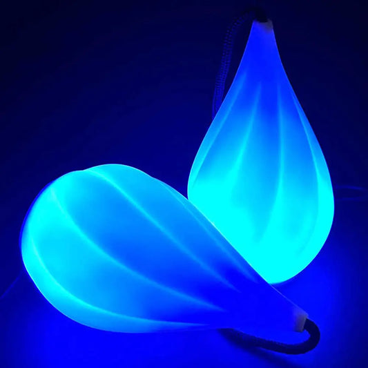 Zeekio LED Tear Drop Poi - Beginner to Pro - 8 Diffrent Settings - Multi-color LED Lights - Great for Raves and Carnivals