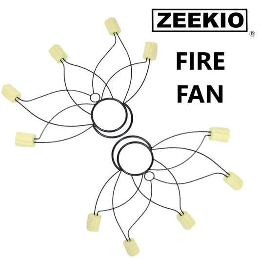 Zeekio Lotus Fire Fan - 5 Wick (50mm) - 1 Pair (Set of 2) - 14’’ x 20’’ - Toys