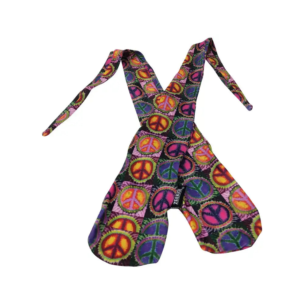 Zeekio Sock POI - 26’’ Stretch Nylon with Bean Bag - Peace Signs - Poi