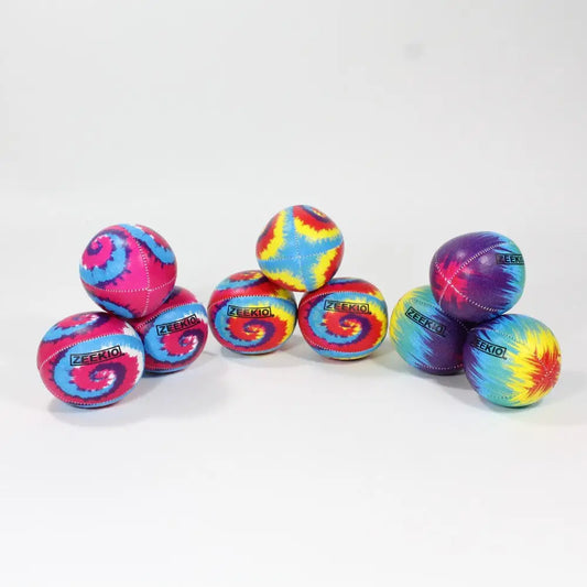 Zeekio Tie Dye Festival Juggling Ball Set - 120g - Beginner to Pro - of 3